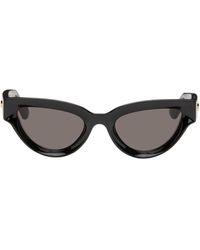 Bottega Veneta - Black Sharp Cat-eye Sunglasses - Lyst