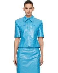 Willy Chavarria - Chavela S/S Leather Shirt - Lyst