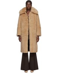 JOSEPH Reversible Beige Shearling Darcy Coat - Natural