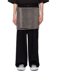 Doublet - Pantalon Onsen Noir À Empiècement Superposé De Style Serviette - Lyst