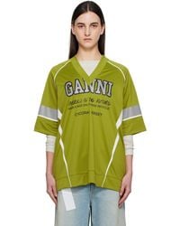 Ganni - Future Mesh Oversized T-Shirt - Lyst