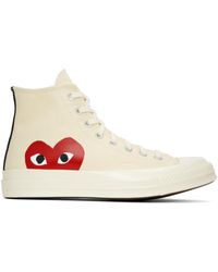 COMME DES GARÇONS PLAY - Comme Des Garçons Play Off-white Converse Edition Chuck 70 High Top Sneakers - Lyst