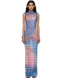 Jean Paul Gaultier - High Neck Open Back Printed Air Maxi Dress - Lyst