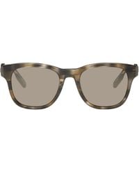 Zegna - Brown Striped Sunglasses - Lyst