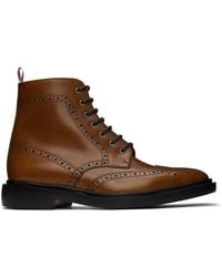 Thom Browne - Brown Classic Wingtip Brogue Boots - Lyst