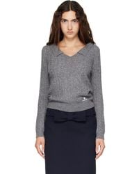 ShuShu/Tong - V-Neck Cable Knit Sweater - Lyst