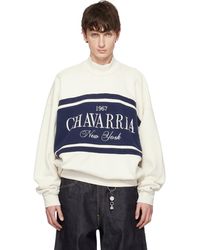 Willy Chavarria - Off- Chavarria Stripe Gilroy Sweatshirt - Lyst