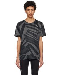 adidas Originals - Black & Gray Own The Run T-shirt - Lyst