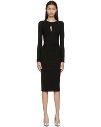 Tom Ford - Robe midi costa noire - Lyst