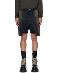 Rick Owens - Concordians Stefan Denim Cargo Shorts - Lyst