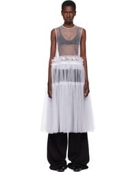 Noir Kei Ninomiya - Nylon Tulle Midi Dress - Lyst
