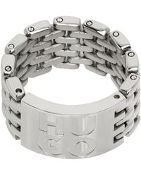 HUGO - Silver E-watch Ring - Lyst