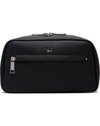 BOSS - Grained Faux-Leather Pouch - Lyst