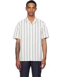 Brioni - Chemise Blanc Cassé En Popeline De Coton - Lyst