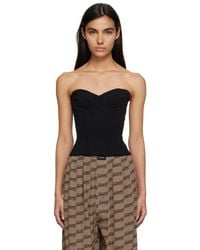 Balenciaga - Haut tube de style bustier noir - Lyst