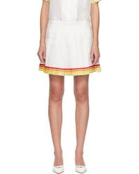 CASABLANCA - Mascot Pleated Silk Twill Miniskirt - Lyst