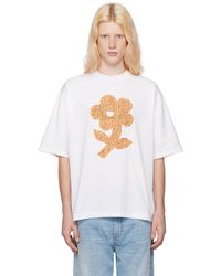 Marni - ホワイト Wordsearch Flower Tシャツ - Lyst