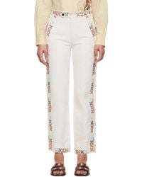 Bode - Off-white Prisma Trousers - Lyst