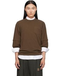 Sacai - Cotton Jersey L/S T-Shirt - Lyst