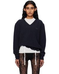 Balenciaga - Laurel Classic Inside-Out V-Neck Sweater - Lyst