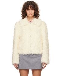 MSGM - Off- Hook-Eye Faux-Fur Jacket - Lyst