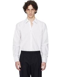 BOSS - ホワイト レギュラーフィット コットン ポプリン シャツ - Lyst