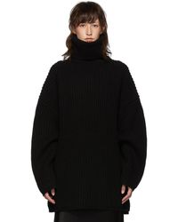 Acne Studios Black Ribbed Turtleneck