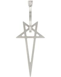 Rick Owens - Silver Pentagram Single Earring - Lyst