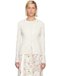 Simone Rocha - Off- Pointelle Cardigan - Lyst