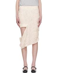 OPEN YY - Off- Floral Blankie Midi Skirt - Lyst