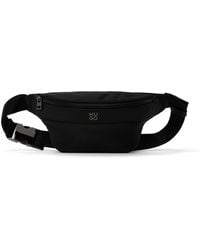 HUGO - Sac-Ceinture Noir En Sergé À Logo Étagé - Lyst