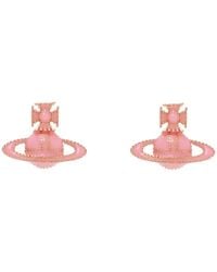 Vivienne Westwood - Pink & Rose Gold Amanda Bas Relief Earrings - Lyst