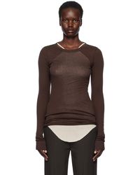 Rick Owens - Hollywood Rib Ls T-Shirt - Lyst