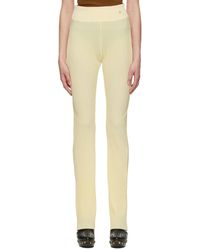 Atlein - Pantalon jaune en polyester - Lyst