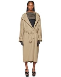 Moschino - Notched Lapel Trench Coat - Lyst