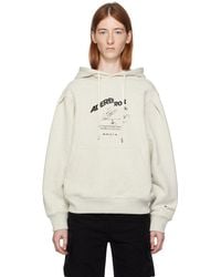 Adererror - Gray Embroidered Hoodie - Lyst