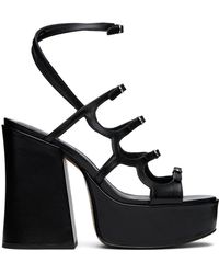 Marc Jacobs - Sandales À Talon Kiki Noires À Plateforme - Lyst