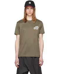 Moncler - Khaki Patch T-shirt - Lyst