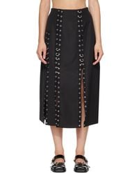 Simone Rocha - Grommet Ring Sculpt Ripple Midi Skirt - Lyst