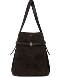 TOTEME - Belted Suede Bucket Bag - Lyst