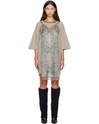 R13 - Oversized Tee Slip Midi Dress - Lyst