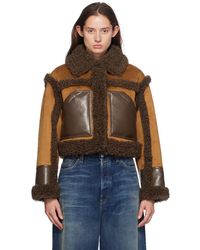 Stand Studio - Tan & Edith Faux-Shearling Jacket - Lyst