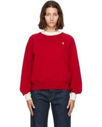 Ami Paris - Bicolor Ami De Coeur Sweatshirt - Lyst
