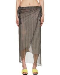 Serapis - Jupe Longue De Style Malong Multicolore À Rayures Aub - Lyst