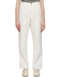 Carhartt - White Double Knee Trousers - Lyst