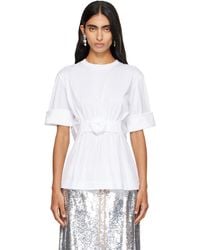 Simone Rocha - Gathered Rose Wire Sleeve Boy T-Shirt - Lyst