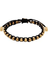 Palm Angels - Bracelet noir à perles et à plaque à logo - Lyst
