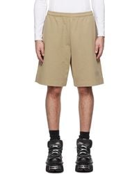 Vetements - Khaki Oval Logo Shorts - Lyst