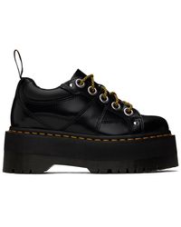 Dr. Martens - Chaussures oxford buttero noires en cuir à cinq œillets et à semelle max à plateforme - Lyst