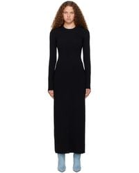 Rabanne - Black Jacquard Maxi Dress - Lyst